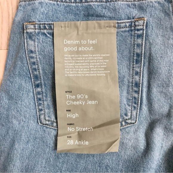 Everlane 90's Cheeky Jean Size 28 - Picture 6 of 6
